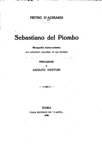 Tapa de Sebastiano del Piombo