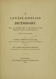 Tapa de Lenâpé-English dictionary