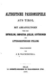 Tapa de Altdeutsche passionsspiele aus Tirol