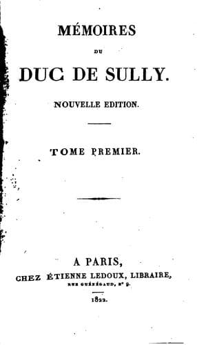 Tapa de Mémoires du Duc de Sully