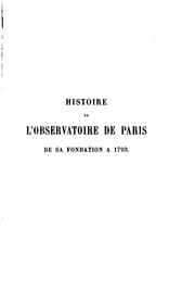 Tapa de Histoire de l'Observatoire de Paris de sa fondation à 1793