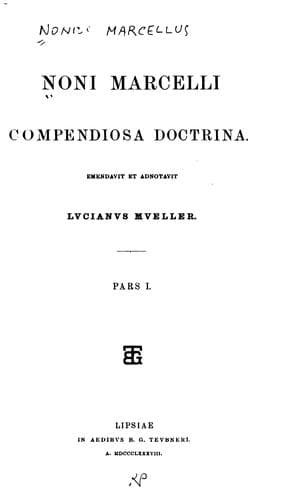 Tapa de Noni Marcelli Compendiosa doctrina