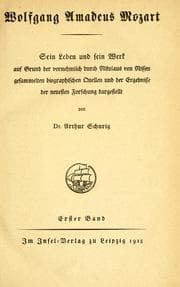 Tapa de Wolfgang Amadeus Mozart