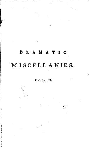 Tapa de Dramatic micellanies