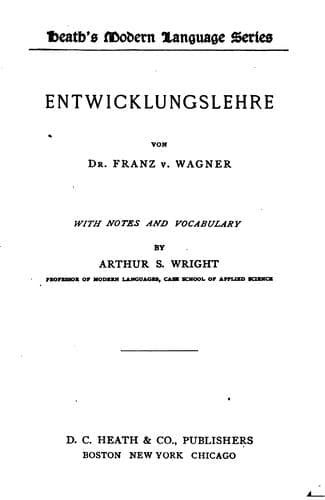 Tapa de Entwicklungslehre