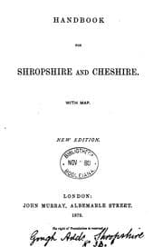 Tapa de Handbook for Shropshire and Cheshire