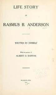 Tapa de Life story of Rasmus B. Anderson