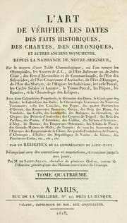 Tapa de L'Art de vérifier les Dates