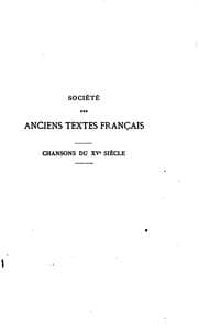 Tapa de Chansons du XVe siècle