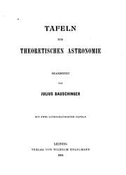 Tapa de Tafeln zur theoretischen Astronomie