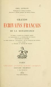 Tapa de Grands écrivains français de la renaissance ..