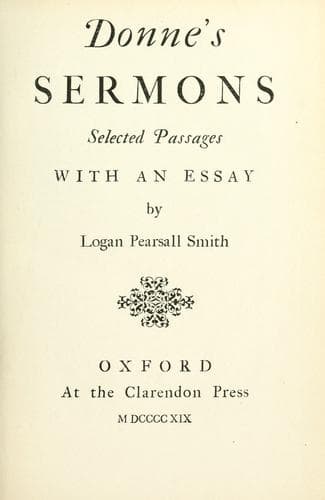 Tapa de Donne's sermons