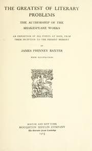 Tapa de The greatest of literary problems