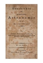 Tapa de Geschichte der griechischen Astronomie bis auf Eratosthenes