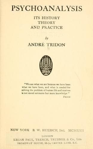 Tapa de Psychoanalysis; its history, theory, and practice