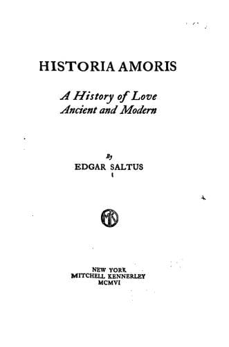 Tapa de Historia amoris