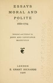 Tapa de Essays, moral and polite