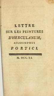 Tapa de Lettre sur les peintures d'Herculanum, aujourd'hui Portici