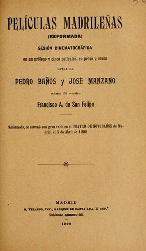 Tapa de Películas madrileñas