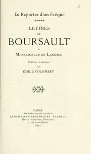 Tapa de Lettres de Boursault à Monseigneur de Langres