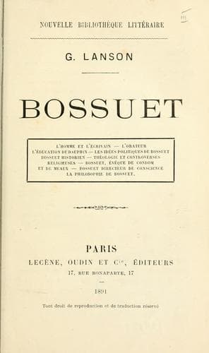 Tapa de Bossuet