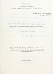 Tapa de On the validation of the Sharp-Wheeler bubble merger model from experimental and computational data