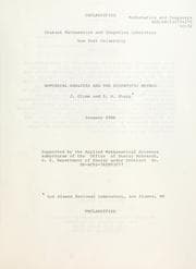 Tapa de Numerical analysis and the scientific method