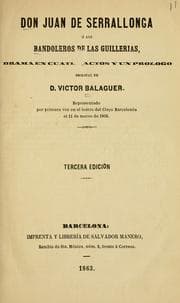 Tapa de Don Juan de Serrallonga, o, Los bandoleros de las guillerias