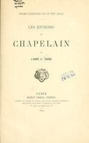 Tapa de Les ennemis de Chapelain