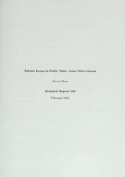 Tapa de Infinite loops in finite time: some observations
