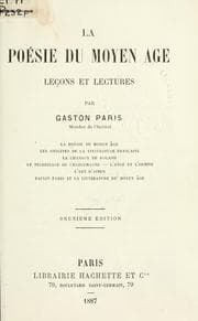 Tapa de La poésie du moyen âge