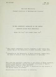 Tapa de On the asymptotic normality of one sample Chernoff-Savage test statistics