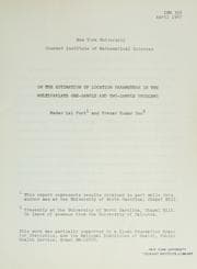 Tapa de On the estimation of location parameters in the multivariate one-sample problems
