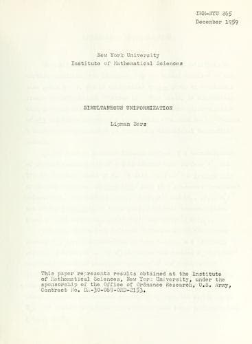 Tapa de Simultaneous uniformization