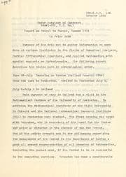 Tapa de Report on travel in Europe, summer 1952