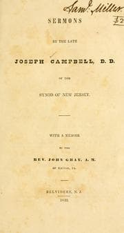Tapa de Sermons by the late Joseph Campbell, D.D., of the Synod of New Jersey