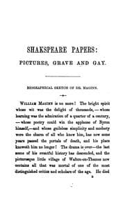 Tapa de Shakspeare papers: Pictures grave and gay ..