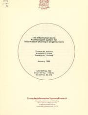 Tapa de The information lens, an intelligent system for information sharing in organizations