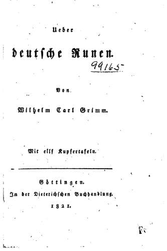 Tapa de Ueber deutsche Runen
