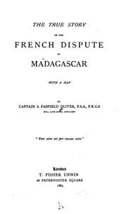 Tapa de The true story of the French dispute in Madagascar