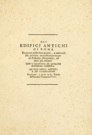 Tapa de Gli edificj antichi di Roma