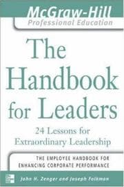 Tapa de The handbook for leaders