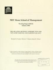 Tapa de The relation between auditors' fees for non-audit services and earnings quality