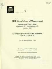 Tapa de Knowledge networks, the Internet, and development