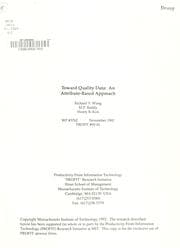 Tapa de Toward quality data