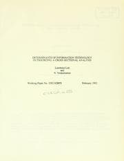 Tapa de Determinants of information technology outsourcing