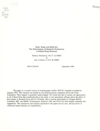 Tapa de Scale, scope and spillovers