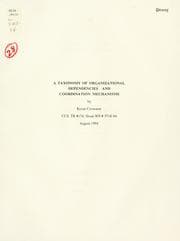 Tapa de A taxonomy of organizational dependencies and coordination mechanisms