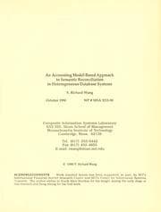 Tapa de An accounting model-based approach to semantic reconciliation in heterogeneous database systems