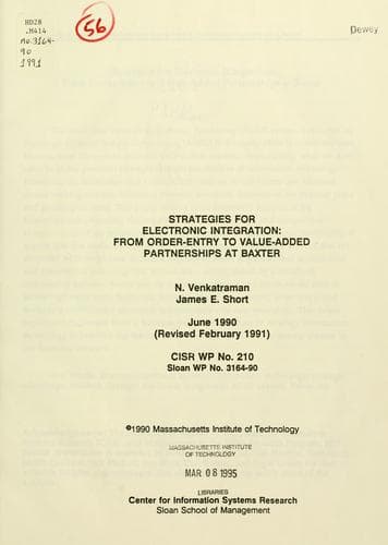 Tapa de Strategies for electronic integration
